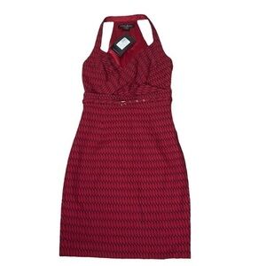 Guess by Marciano NWT Red and Navy Sleeveless Midi/Knee Length Dress Size 6